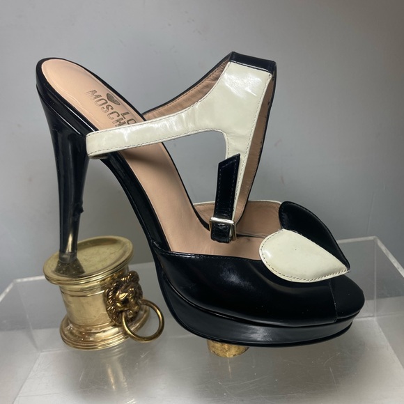 Love Moschino / shoes / Love moschino peep toe heart sz 36 - Picture 4 of 16